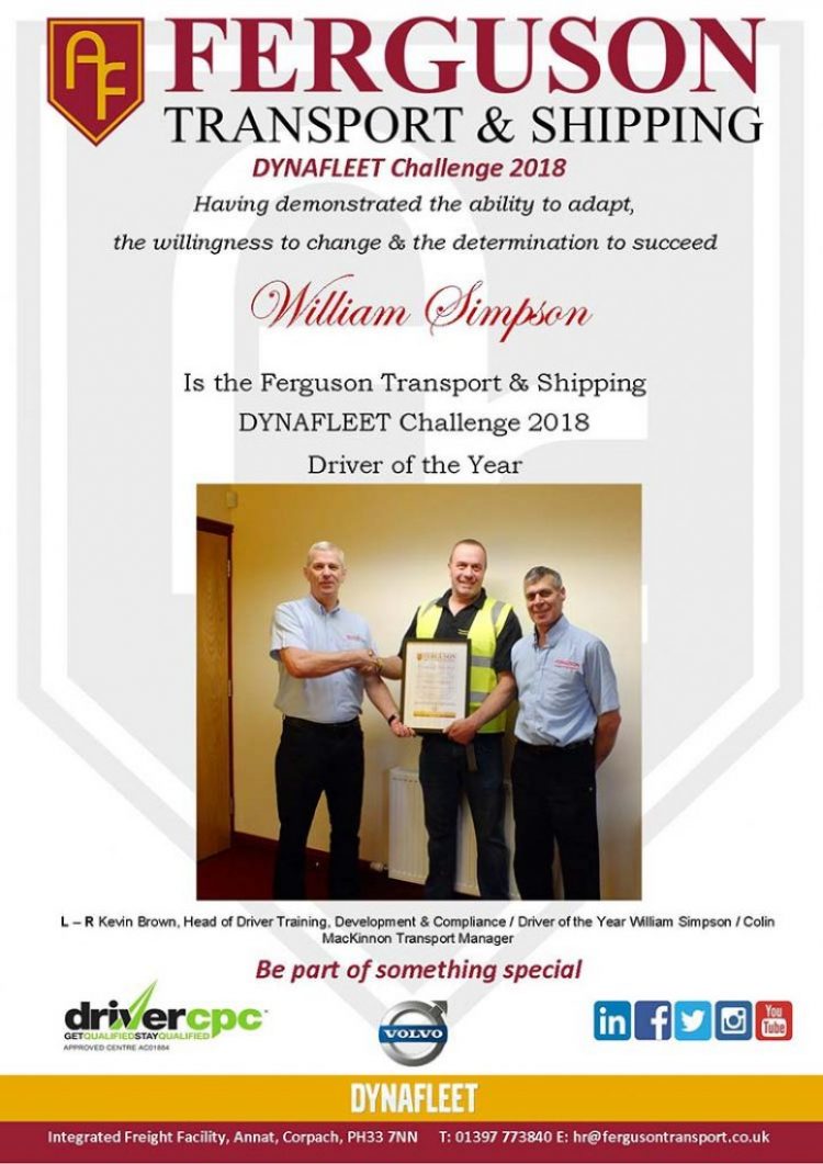 Dynafleet Challenge 2018 Driver of the Year – William Simpson