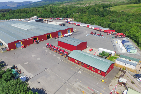 Aerial Photo of Hub with Sign
